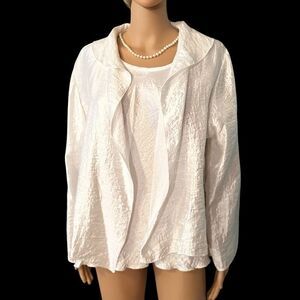Two Pieces- CTC Carol Turner Collection Women’s Size Large White Tank and Jacket